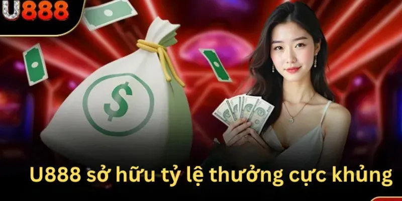 U888 sở hữu tỷ lệ thưởng cực khủng